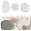 KLEHOPE Stampi Resina Epossidica, 3 Pezzi Stampi Vassoio Silicone, Forma Irregolare Stampo Silicone Resina, 3 Misure, per Realizzare Sottobicchieri, Tovagliette, Cioccolatini