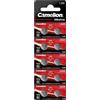 Camelion 12051008 cellule senza mercurio AG8/LR55 LR1121/391/(Bottone alcaline, 1,5 V, confezione da 10)
