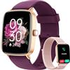 Fitpolo Smartwatch Donna Uomo Chiamate e Whatsapp, 1.85 Smart Watch Contapassi Cardiofrequenzimetro da polso/SpO2/Contapassi/Sonno, Orologio Smart Fitness Sportivo Impermeabile per Android iOS