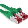 1aTTack.de - 1x cavo patch CAT6 da 3 metri S/FTP schermatura PIMF CAT.6 cavo di rete RJ45 cavo Ethernet DSL router LAN switch modem pannello patch - verde - 1 pezzo
