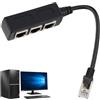 Uliwamowi Splitter Ethernet RJ45, Splitter LAN 1 Maschio a 3 Femmina, Sdoppiatore LAN Adattatore Rete RJ45, Cavo Ethernet Sdoppiatore per Router Switch Hub TV Box PC Cat5 Cat5e Cat6 Cat7, Trasmissione Stabile