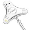 iDiskk MFi certificato 512GB iPhone/iPad/iPhone Photo stick, fulmine USB stick per Mac PC e tutti gli iPhones