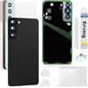 Enkeig Vetro Posteriore per Samsung Galaxy S22+ Plus 5G S906, Nero