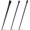 Teaaha 3 pennelli piatti angolati per eyeliner, 3 tipi, mini sfumature, per trucco sopracciglia, pennello ultra fine piegato a matita per eyeliner, strumento cosmetico professionale (nero)