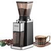 Cafelffe MK-301 Macinacaffè con macina conica - Macinacaffè automatico elettrico con 420 macine in acciaio inox, 48 impostazioni di macinazione precise per la cucina di casa e l'ufficio