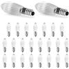 AGOTD Lampadina LED E10 Candela, Sostituto LED 0.2W Equivalente 1W, Luce Calda 2200K, 5-55V per Archi Luminosi, Luci d'Avvento, Ghiotlande, 25 Pezzi