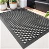 DEXI Zerbino Ingresso Esterno 60 x 90 cm, Antiscivolo e Impermeabile con Fori, Facile da Pulire, Tappeto da Esterno per Ingresso, Porta di Casa, Balcone e Terrazza, Carbone