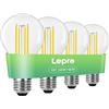 Lepro Lampadina LED E27 (Classe A), Bianca Calda 2700K, Lampadine LED 806 lumen, 3,8 W Equivalente a 60 W, Angolo di Raggio 300°, Lampadine a Risparmio Energetico non Dimmerabili - 4 pezzi