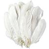 QUUPY 100 piume d'oca bianche da 15,2 a 20,3 cm miste per la creazione di gioielli artigianali con piume di cigno per matrimoni, casa, feste, decorazioni fai da te, lavori di cucito e artigianato
