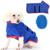 BDSHUNBF Accappatoio per Cani in Microfibra con Velcro,Accappatoio Cane,Super Assorbente e Ad Asciugatura Rapida,Accappatoio per Cani e Gatti,Abbigliamento Asciugamano Morbida,Asciugamano per Cani