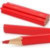 Yuecoom 10 pezzi matite rosse da carpentiere, 170 mm piatto ovale in legno sfuso piombo rosso matite per la lavorazione del legno matite per la lavorazione del legno strumento di marcatura