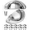 Fuxxer 10 maniglie classiche per cassetti e mobili, cromate, 80 x 36 mm