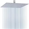 Voolan Soffione Per Doccia da 40.5cm Voolan, Testa Doccia Rettangolare ad Alta Pressione in Inox, Copertura Totale del Corpo, Montaggio a Soffitto o a Parete (Rettangolo 16 * 12'', Cromo)