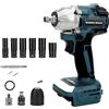 panthem Avvitatore a percussione a batteria compatibile con Bosch GBA 18 V, 550 Nm, chiave senza spazzole con chiave a bussola adattatore (senza batteria)