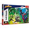 Trefl - Spiderman, Nella ragnatela - Puzzle da 300 pezzi - Puzzle colorato con personaggi dei cartoni animati, intrattenimento creativo, divertimento per bambini dagli 8 anni in su