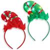 YUYWWAN 2 Pezzi Cerchietto Natale Luminoso, Cerchietti Natalizi con Luci a LED, Cerchietti di Elfo Natale, Decorazioni Natalizie per Capelli Bambini Adulti Feste