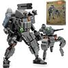 MyBuild Alpha Fire Support 6021 delle forze armate - Mech tattico di supporto pesante con pod missilistico e drone da combattimento | Kit di costruzione robot dinamico | Età 14+