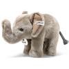 Steiff Peluche Elefante Trampili, dolce animale di stoffa con occhi in plastica per bambini e bambine, pupazzo di 18 cm, grigio chiaro, 064487