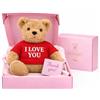 LEIGHT Orsetto di Peluche con Maglia Rossa I LOVE YOU, 35 cm, Orsacchiotto Morbido con Scatola Regalo Inclusa, Idea Regalo Romantico per San Valentino, Anniversario, Compleanno