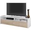Habitdesign 13Casa, Vanilla, Mobile, Bianco (Bianco/Beige), 36 x 130 x 42 cm