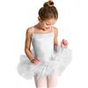 Capezio 11307c - tutù Senza Maniche con Volant, Donna, Abito Tutu con Volant, 11307C-WHTI, Bianco, L