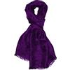 Lorenzo Cana Sciarpa tessuta in tessuto damascato motivo cachemire floreale in viscosa con seta 55 cm x 190 cm, viola., 55 cm x 190 cm