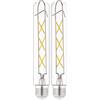 Eglo E27 LED, lampadina a forma di bastone, tubo luminoso per illuminazione retrò, 4 Watt (equivalente a 40 Watt), 470 lumen, luce bianco caldo, 2700k, lampadina Edison T30, Ø 3 cm (Confezione da 2)