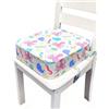 Xezzjavz Rialzo per seggiolino, cuscino Ocean World Booster, cuscino di seduta ad alto rimbalzo spesso 9 cm, con fibbia di sicurezza, adatto a bambine e bambini di 3, 4, 5, 6 anni (Bianco)