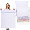 Dntorx 2 pezzi di rete per bucato grande, 90 x 110 cm, per lavatrice, sacco portabiancheria grande, riutilizzabile, con chiusura lampo, per camicie, maglioni, cappotti, pantaloni (XXXL, bianco)