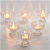 ANWONE 6 Pezzi Portacandele in Vetro Trasparente, Portacandele Votivi con Lumini, per Candele Galleggianti, Candele a Pilastro, per Decorazione Da Tavola per Matrimoni e Festival