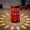 Capgoost Lanterna di Natale, Candelabro da Tavolo per Natale, Lanterna Solare per Esterni, Lanterna LED per Decorazioni Natalizie, Lanterna di Natale, Lanterne Solari Impermeabili per Decorazioni Interne ed