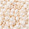 BB Beadthoven Beadthoven - 100 perline di perle d'acqua dolce naturali ovali, 7-10 mm, foro grande da 1,8 mm, a forma di chicco di riso, per cordini in pelle, creazione di gioielli e bracciali