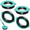 Puasok 4 Pezzi per Leifheit Clean Twist Disc Mop Ergo Spazzole di Ricambio Kit | Spazzola Rigida Ricambio Mocio per Leifheit, per Tutti i Tipi di Terreno Macchie