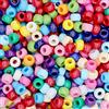 Auvoau 1000 perline pony, 9 mm, in plastica, color arcobaleno, perline per collane, perline per capelli, trecce, portachiavi, creazione di gioielli (multicolore)