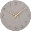 Warminn Orologio da parete silenzioso, 30,5 cm, grande, moderno, in legno, verde, vintage, retrò, rustico, per bambini, cucina, camera da letto, doccia, esterni, giardino, ufficio, soggiorno (grigio)
