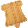 TJ POP Piccolo Vassoio Natalizio in Bambù - Piatto da Portata a Forma di Campana, Tagliere e Decorazioni Festive per Affettati e Snack