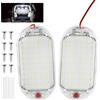URAQT Luci LED da Tetto Interni Auto, 12V 48 LED 800LM Super Luminosa Illuminazione Interna per Auto LEDs Luce con Interruttore ON/Off,Lampada Camper per Autos Camion Van Barca Rimorchio Roulotte(2pz)