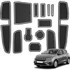BSTW per 2021-2025 Dacia Sandero III & Dacia Sandero Stepway III Tappetini Antiscivolo per Dacia Sandero Stepway Tappetini in Gomma per Console Centrale, Porta Bicchieri, Scanalatura Porta (Bianco)
