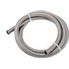 A ABSOPRO 5ft AN4 Universale Auto Intrecciato Olio Carburante Gas Linea Tubo Argento Tono