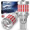 NATGIC W16W LED Lampadina Canbus Errore Libero, 2PCS 921 T15 LED Luce Inversa con Lente 12V-36V 4000ML 33PCS Chip per Auto Lampadine di Backup, Luci di Marcia Diurne, Luci di Inversione (Rosso,3500K)