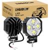 RIGIDON 2 Pcs Mini Faro da Lavoro Led, 2.8 Pollici 16W 1600LM Faretto, Spot Luci di Lavoro a Led, Fari di Profondità Per Auto Fuoristrada Trattore Escavatore Camion ATV UTE 4x4 Motociclo, 12V 24V