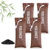 Favelable 2 Pack Sacco deodorante di carbone attivo di bambù,Sacchetti per purificare l'aria al carbone di bambù,Sacchetto Deodorante Per Scarpe,assorbitore di umidità,Comodo e pratico(Colore Caffè)