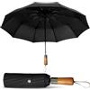Le Monde du Parapluie - Ombrello pieghevole automatico da uomo - Ombrello triplo, Nero, Classic