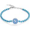 LOWELL BRACCIALE UFFICIALE SSC NAPOLI IN ACCIAIO CON PIETRE