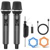 Aveek Microfono Wireless, Microfono Wireless per Karaoke Set, Microfono Karaoke Ricaricabile, Interfaccia 6.35mm/3.5mm, Adatto per Altoparlanti, Canto, Matrimoni, Dj, Feste