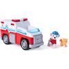 Paw Patrol: Search & Rescue, Camion di Salvataggio di Marshall con 2 Personaggi, Camion Giocattolo a Retrocarica, Giocattoli per Bambini e Bambine, 3+ Anni