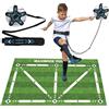 YFCJYBF Tappetino da allenamento per passi di calcio con cintura in vita regolabile, tappetino da allenamento per passi di calcio, antiscivolo, 60x90 cm Tappeto antiscivolo per allenamento di calcio