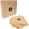 ADCSHOP Confezione da 100 Bersagli 14x14 cm in Cartone 300g/m² - Colore Seppia Competizione - Scatola Punteggio e Giocatore - per Airsoft, Aria Compressa, Pellet e Palle d'Acciaio - Compatibile con Supporto