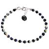 Schöner-SD - Braccialetto elegante con cristalli Swarovski® da 4 mm in argento 925 e argento, colore: Jet Aurora Boreale (schwarz), cod. S-K/A04V-Jet