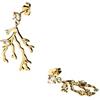Purelei Coral Cove - Orecchini corallo con zirconi bianchi - Acciaio inossidabile placcato oro 18 K - 3,2 g - Combinabili con catena, anello e bracciale - Impermeabili, Normal, Acciaio inossidabile